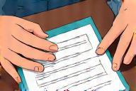Person filling out a form
